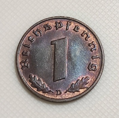 Saksa 1 Pfennig 1939D