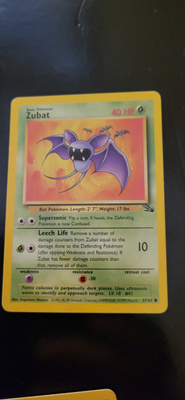 Zubat #57 Fossil set card