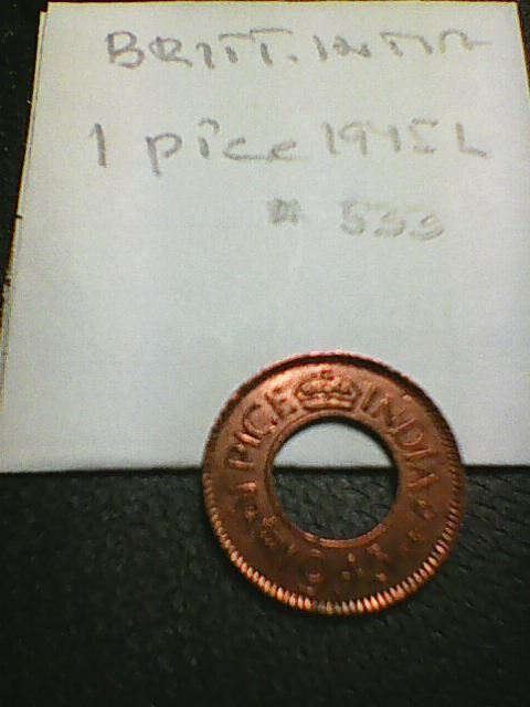 Brittiläinen Intia 1 pice 1945 L, km#533