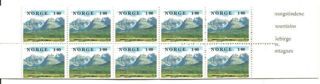 NORJA Norsk natur, luonto, täysi 10 merkin vihko **