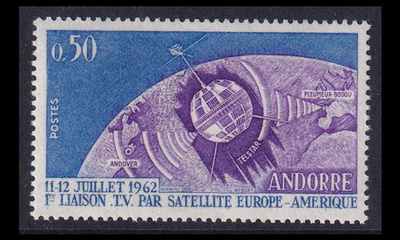Andorra Fr 178 ** Telstar-satelliitti (1962)