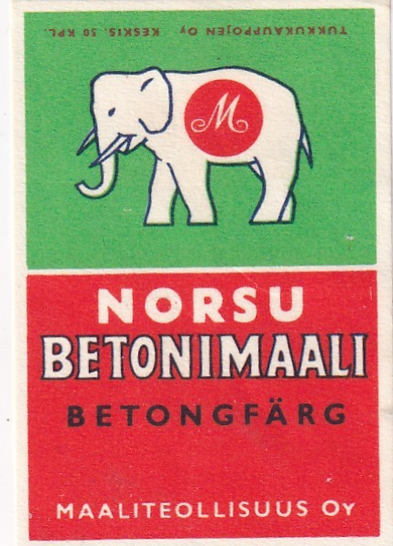 norsu, betonimaali  , Maaliteollisuus Oy, 7/9