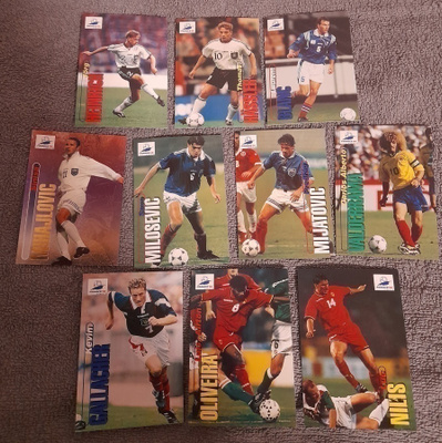 Jalkapallo MM 98 Keräilykortteja 10kpl. Blanc, Mihajlovic..