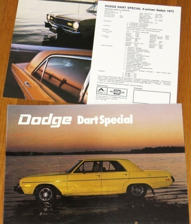 1973 Dodge Dart Special esite - suom - KUIN UUSI