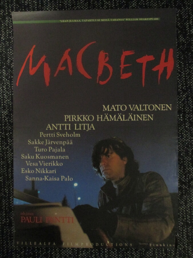 Macbeth (1987) Mato Valtonen - vanha elokuvajuliste