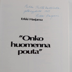 Erkki Harjama : "Onko huomenna pouta" (signeerattu, tekij... - pikkukuva 3