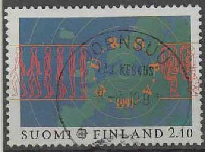 1991 Eurooppa 2,10mk Joensuu -91 kaunis
