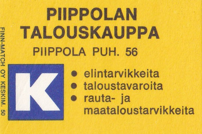 Piippola. Piippolan Talouskauppa    b438