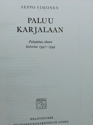 Paluu Karjalaan - Seppo Simonen 1.p (sid.)