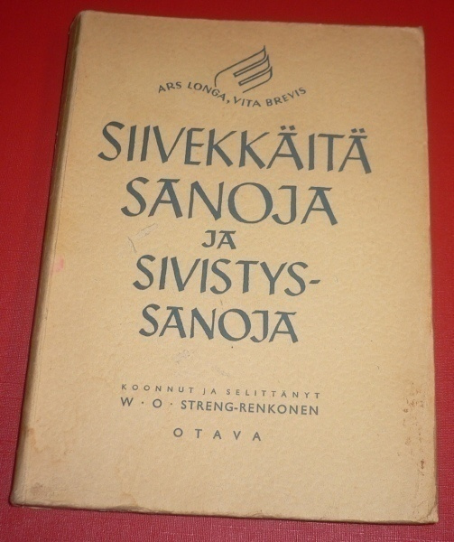 Siivekkäitä sanoja ja sivistyssanoja 1938 1.p.