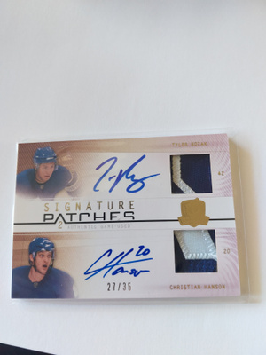 09-10  Cup Signature Patch Christian Hanson/Tyler Bozak /35