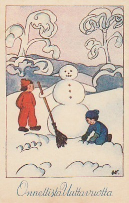 Postikortti, HYVÄÄ UUTTA VUOTTA, vanha kortti