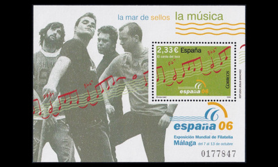 Espanja 4168BL155 ** Postimerkkinäyttely musiikki (2006)