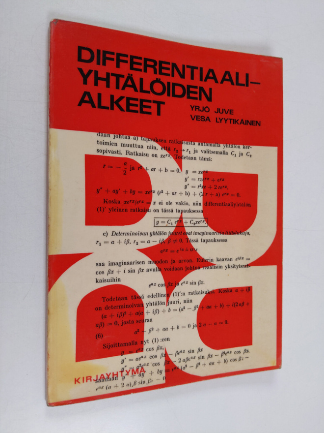 Yrjö Juve : Differentiaaliyhtälöiden alkeet