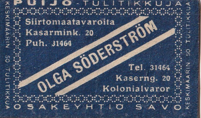 Helsinki, Olga Söderström, Kasarmink. 20  b512