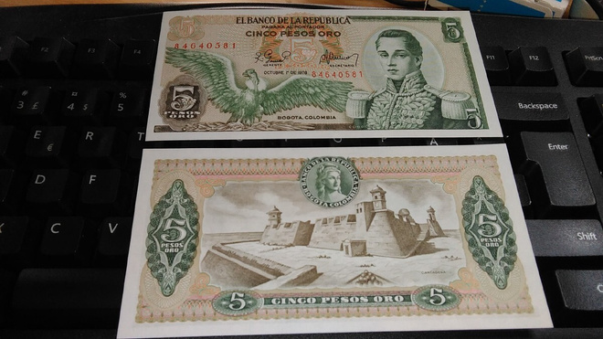 Colombia Kolumbia 5 Pesos 1978 P406 UNC