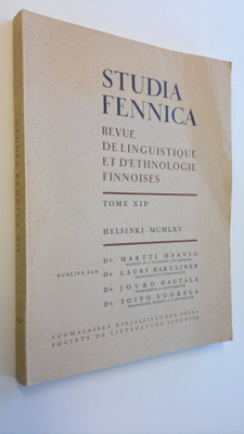 Studia Fennica : revue de linguistique et d'ethnologie fi...