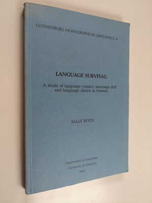 Sally Boyd : Language Survival : A Study of Language Cont...
