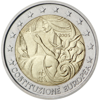 ** ITALIA 2€ 2005 Constituzione Europea pillerissä **