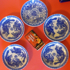 Lautanen posliinia Japan  5kpl halk.9 cm, - pikkukuva 1