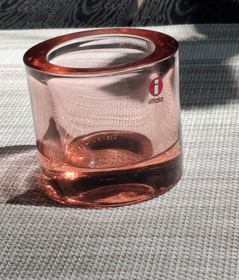 Iittala kivi tuikku lohenpunainen