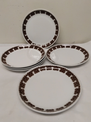 ARABIA, RUSKEAKUVIOISET LEIPÄLAUTASET, 6 KPL