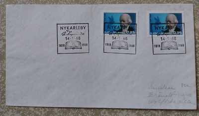 1968  Topelius FDC epl Nykarleby