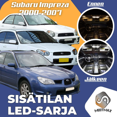 Subaru Impreza (MK2) Sisätilan LED-sarja 6-osain