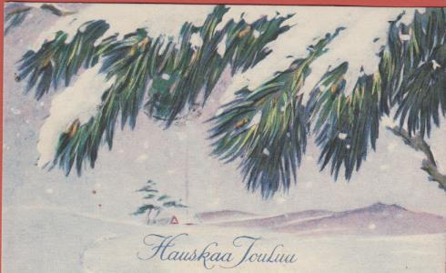 I .U. Männynoksa, talvimaisema lumisateessa,- kulk v 1929