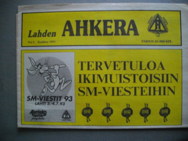 Lahden Ahkera Nro 1 - kesäkuu 1993 (22.3)