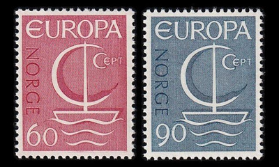 Norja 547-8 ** Europa (1966)