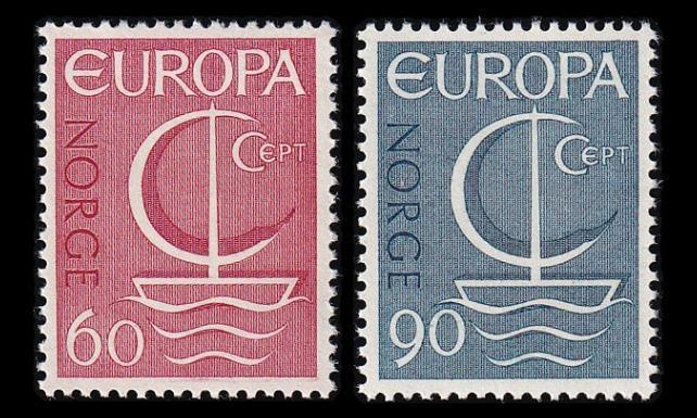 Norja 547-8 ** Europa (1966)
