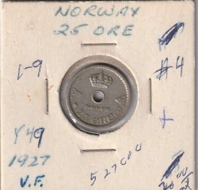 NORWAY 25 ÖRE 1927  (KO-186)