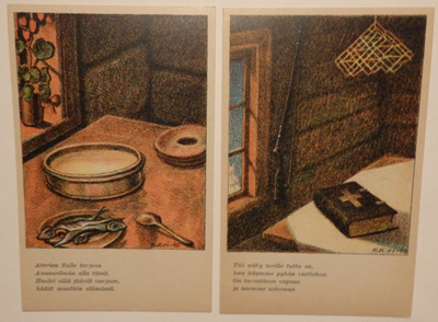 2 kpl Postikortteja 1940 lukua