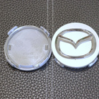 Mazda vannekeskiöt – Vakiologo, Kromi-Hopea – 55mm (4kpl - pikkukuva 4