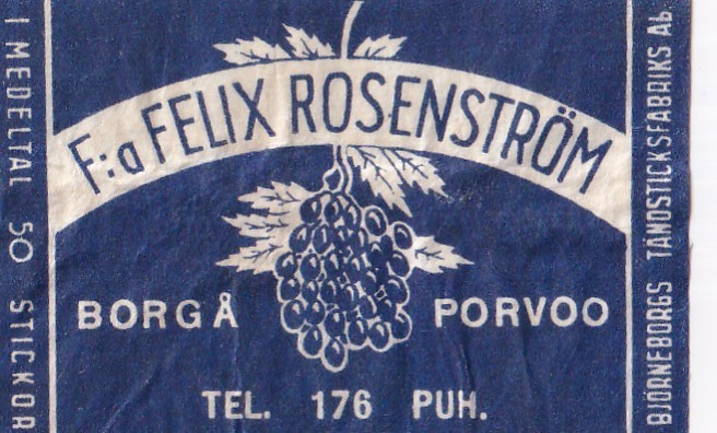 Borgå- Porvoo, F:a Felix Rosenström   b516