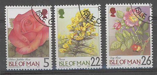 ruusuja - Isle of Man Mi 807-9 o