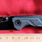 MARTTIINI : musta taittoveitsi 8 / G10 – rst 18 cm, käytetty - pikkukuva 1