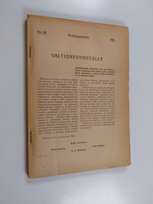 Komisionilta, joka on asetettu antamaan lausuntonsa niist...