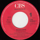 Deacon Blue : Wages Day - 7" - pikkukuva 2