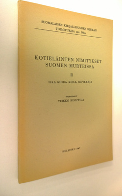 Veikko Ruoppila : Kotieläinten nimitykset Suomen murteiss...