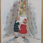 Lapset kurkkivat joulukuusta salissa, p. 1932 - pikkukuva 1