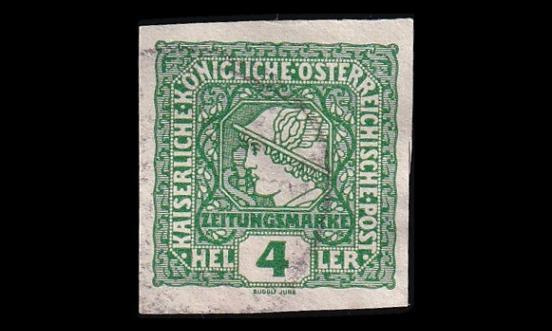 Itävalta 213 o Sanomalehtimerkki 4 H (1916)