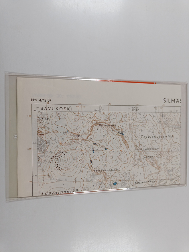 Topografinen kartta 1:20000, N:o 4712 07 : Silmäselkä