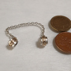 14k Kulta &Hopea sydän Genuine Pandora Sterling Silver & 14c - pikkukuva 4