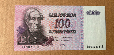 100 mk 1976 * tähtiseteli*