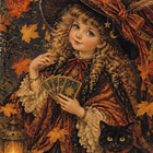 Halloween tytöllä pelikortit - pikkukuva 1