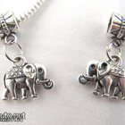 820 .. Tiibetin Hopea Elephant Charms .. Kaulakoru - pikkukuva 1