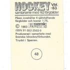 1983 SWE Semic MM #50 Arto Jokinen , Suomi & HIFK - pikkukuva 2