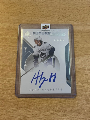 2018-19 SP Authentic Adam Gaudette Future Watch Auto